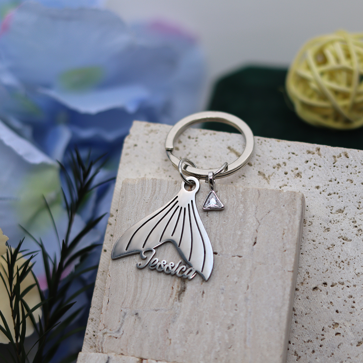 Vintage Fashion Names - Customized Stainless Steel Fish Tail Pendant
