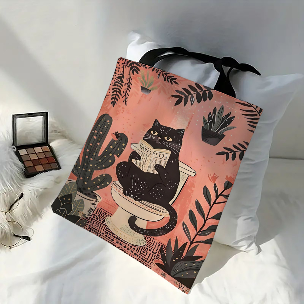 1pc Black Cat Shoulder Bags Fu - Vintage Fashion Newspaper ulasan dan harga