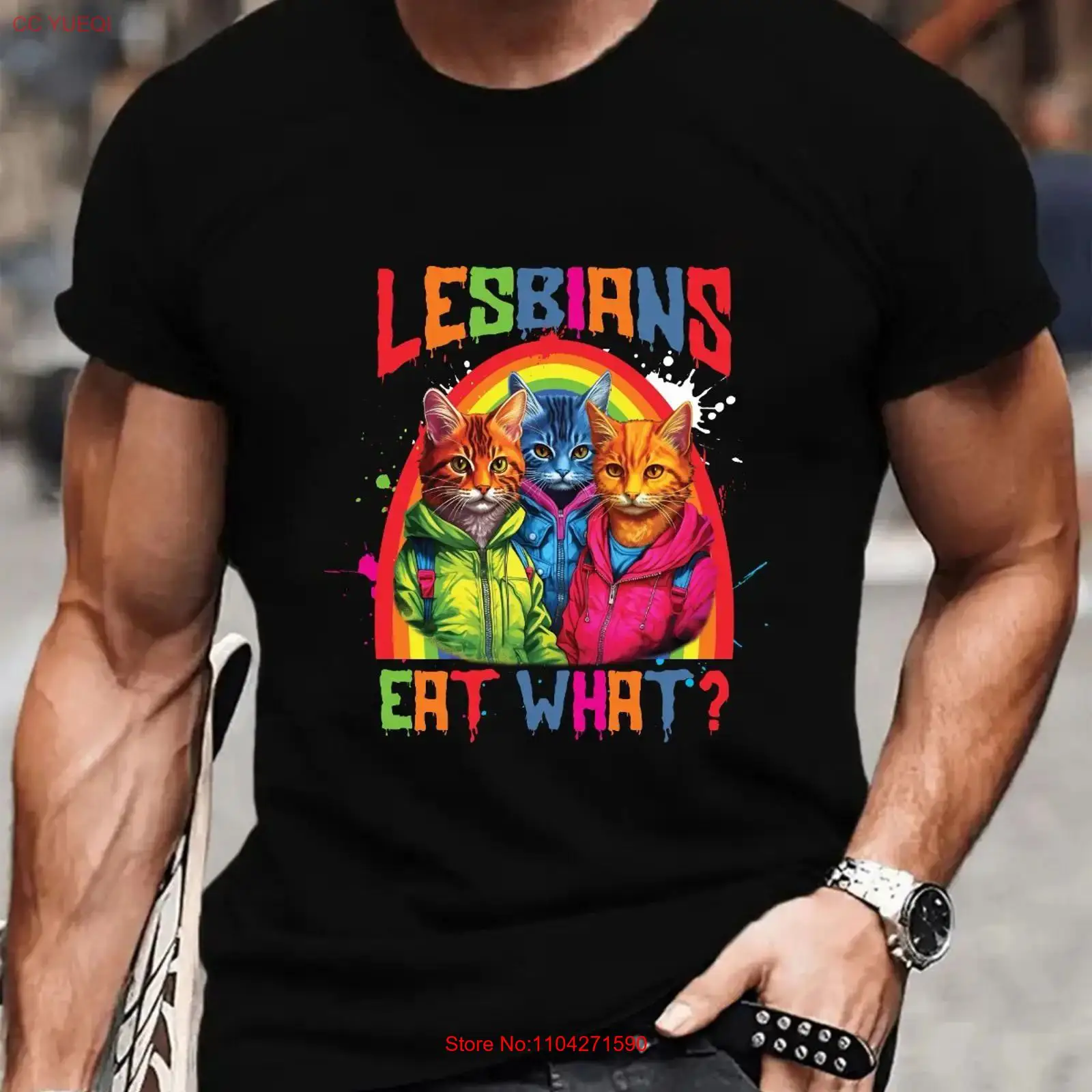 Bold Rainbow Lesbian TSHIRT Fu - Vintage Queer Fashion ulasan dan harga
