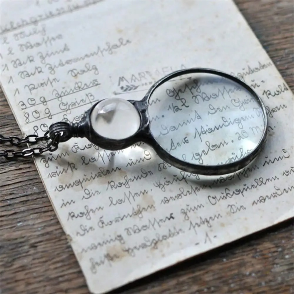 Magnifying Glass Necklace Vint - Vintage Fashion Newspaper ulasan dan harga