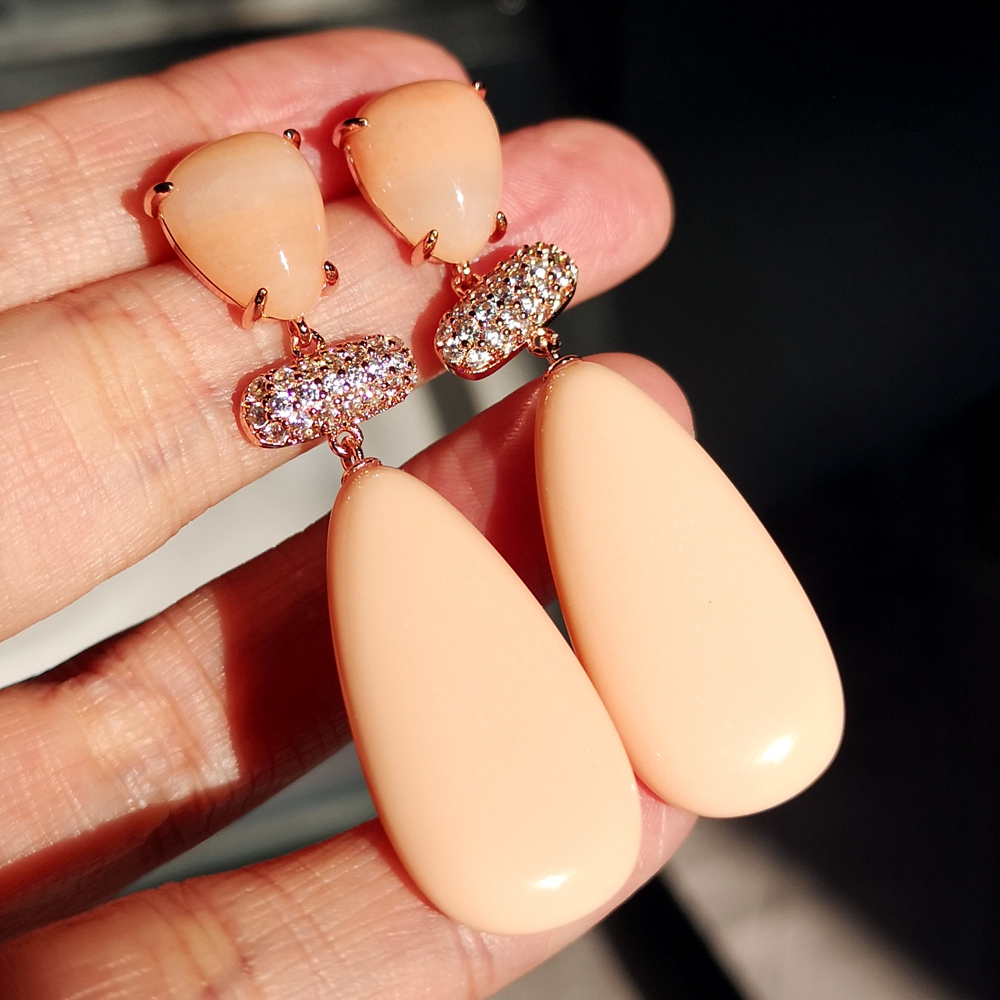 KQDANCE Long Water Drop Orange - Vintage Fashion Guild ulasan dan harga