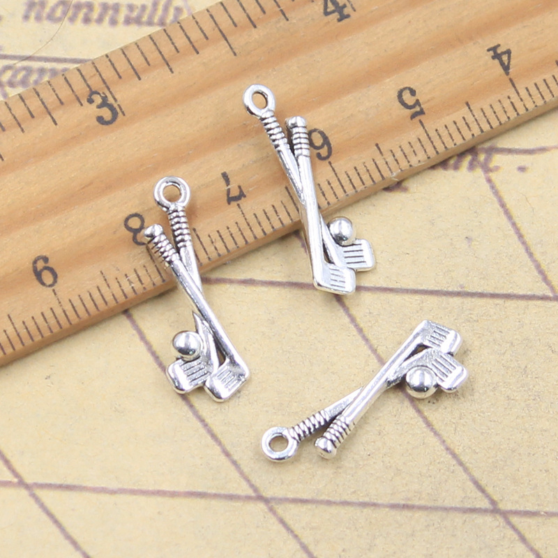 30pcs Charms Golf Club 22x8mm  - Vintage Fashion Club Photos ulasan dan harga