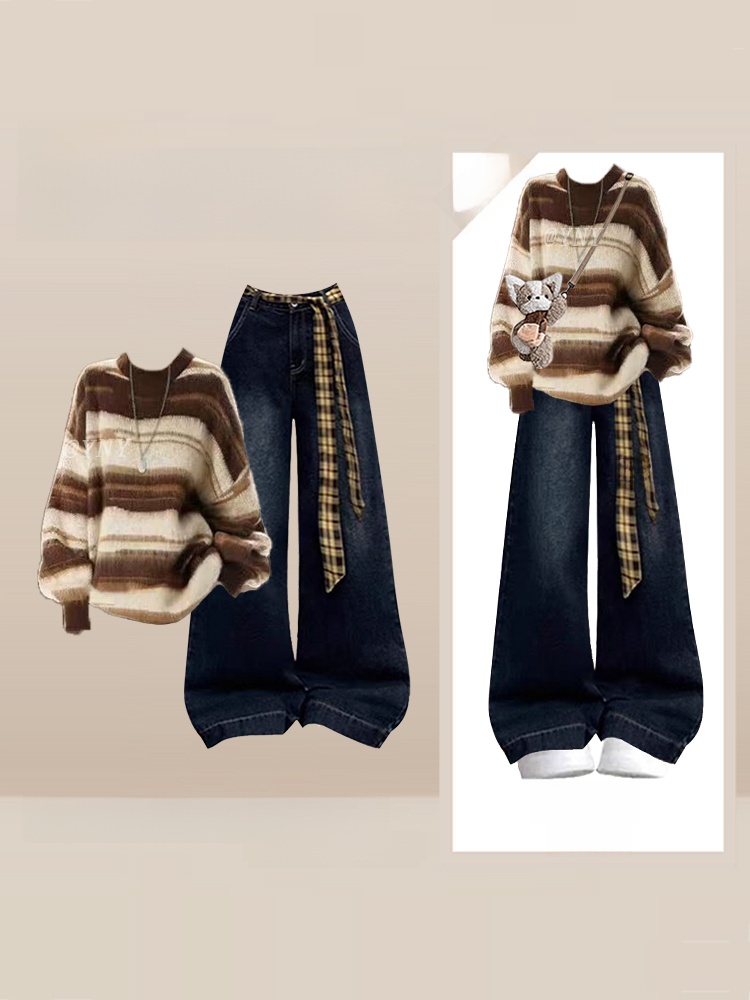 Loose Long Sleeve Sweater And  - Vintage Fashion Show ulasan dan harga