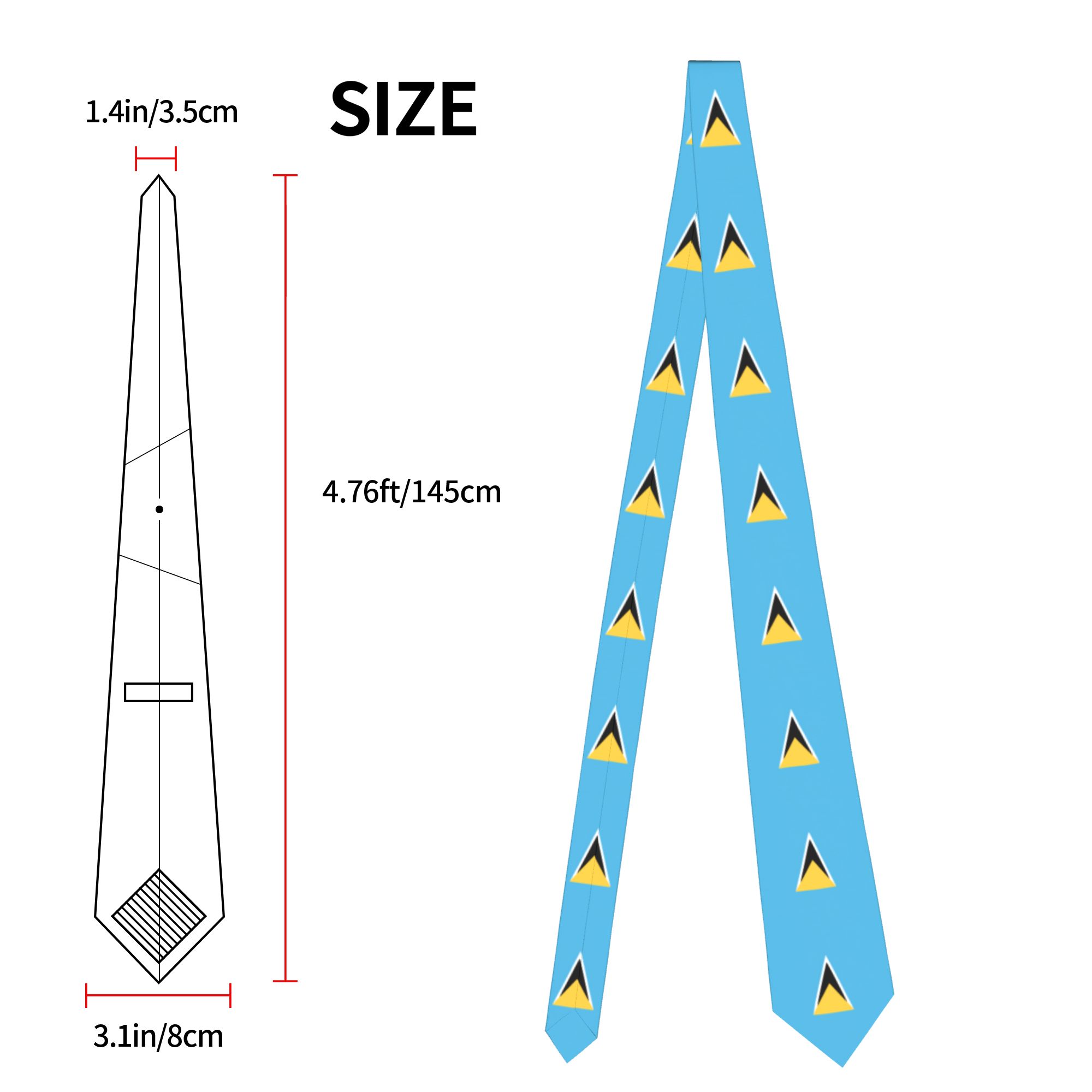 Saint Lucia Flag Tie  Daily We - Vintage Fashion Ideas ulasan dan harga