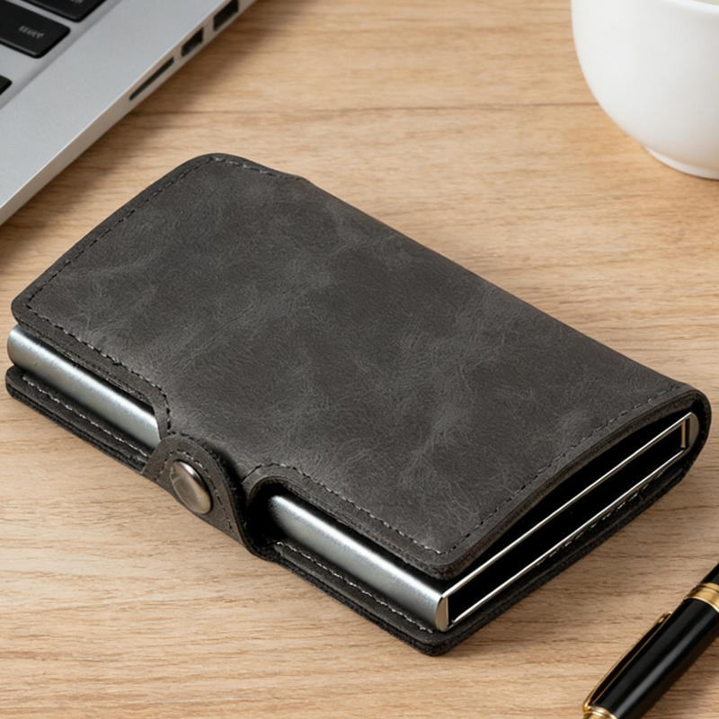 Premium Split Leather Mens Wal - Vintage Fashion Pop Up ulasan dan harga