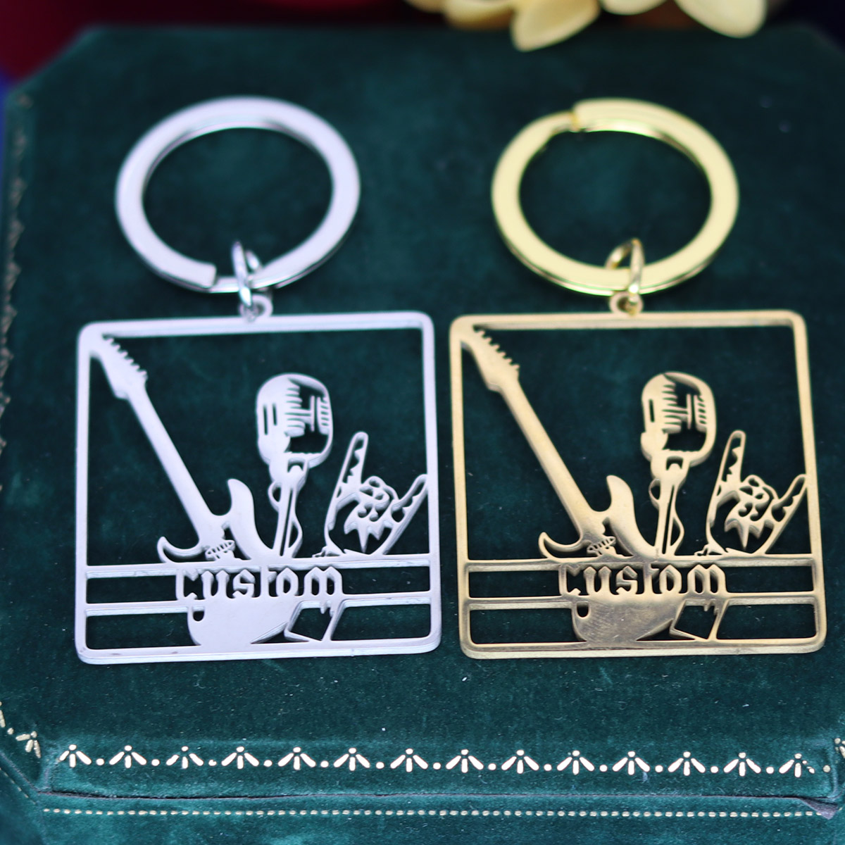 Custom Name Guitar Keychain Pe - Vintage Fashion Names ulasan dan harga