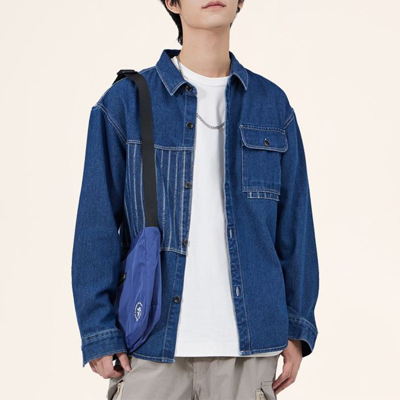 Men Korean Chic Turn-down Coll - Vintage Fashion Now ulasan dan harga