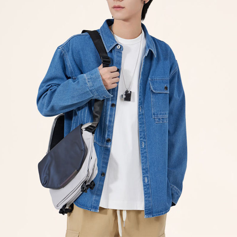 Men Korean Chic Turn-down Coll - Vintage Fashion Now ulasan dan harga