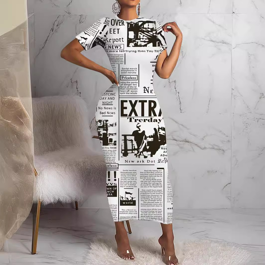2025 Fashion Summer Fashion Se - Vintage Fashion Newspaper ulasan dan harga